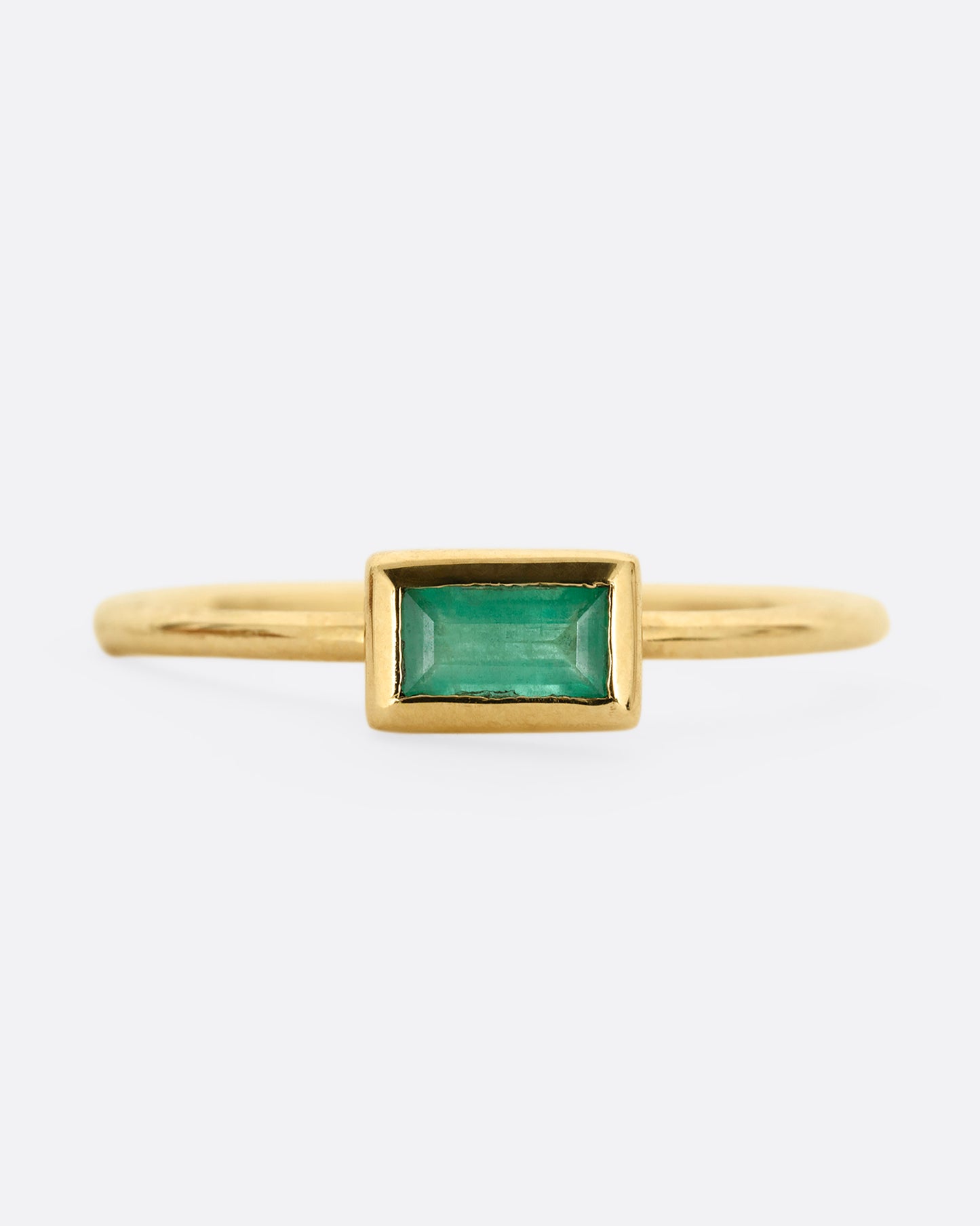 Horizontal Emerald Ring
