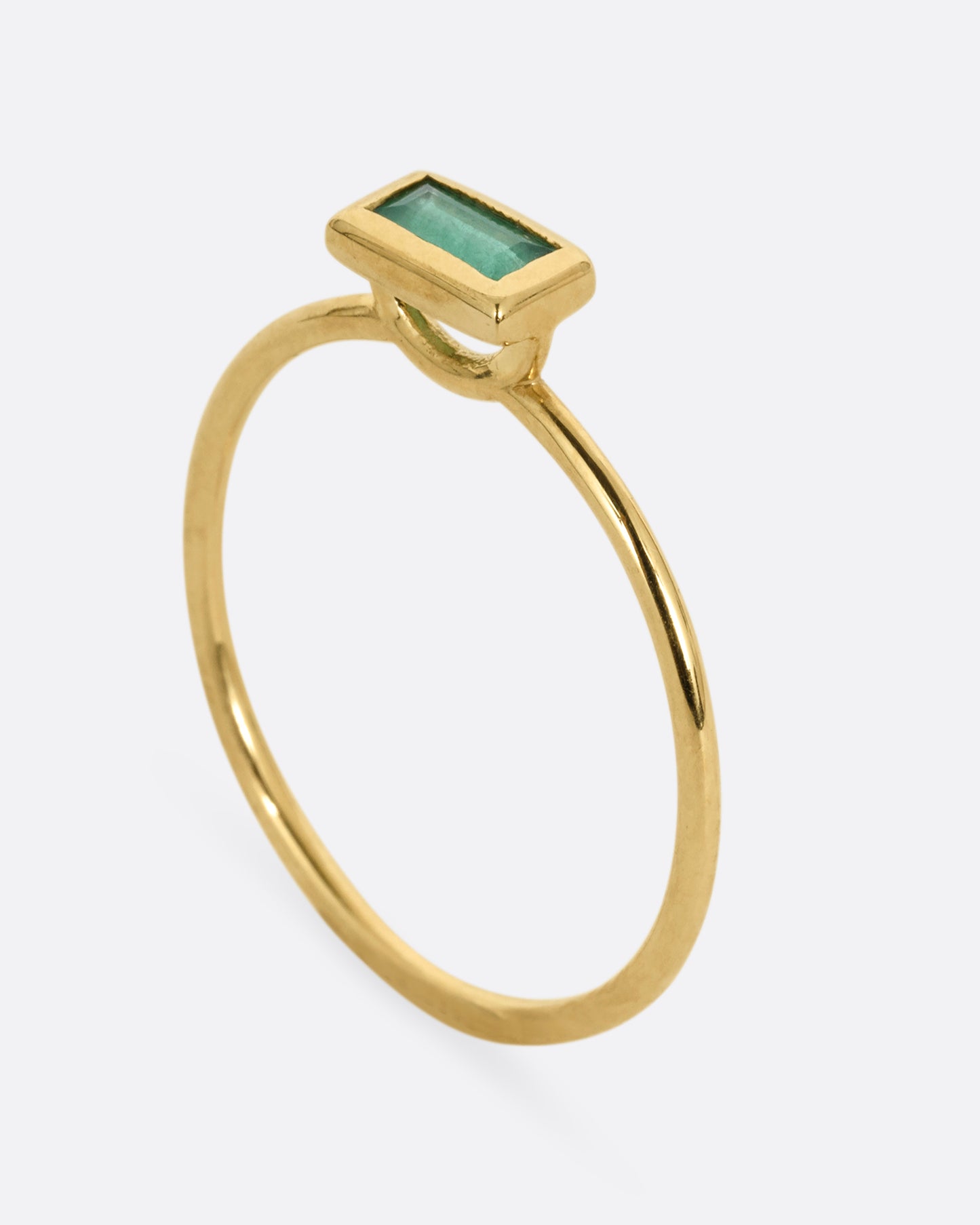 Horizontal Emerald Ring