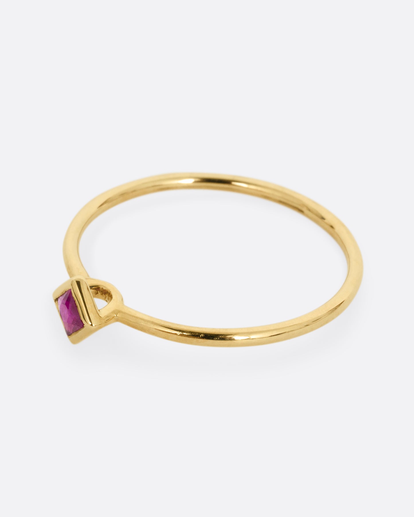 Princess Cut Ruby Ring