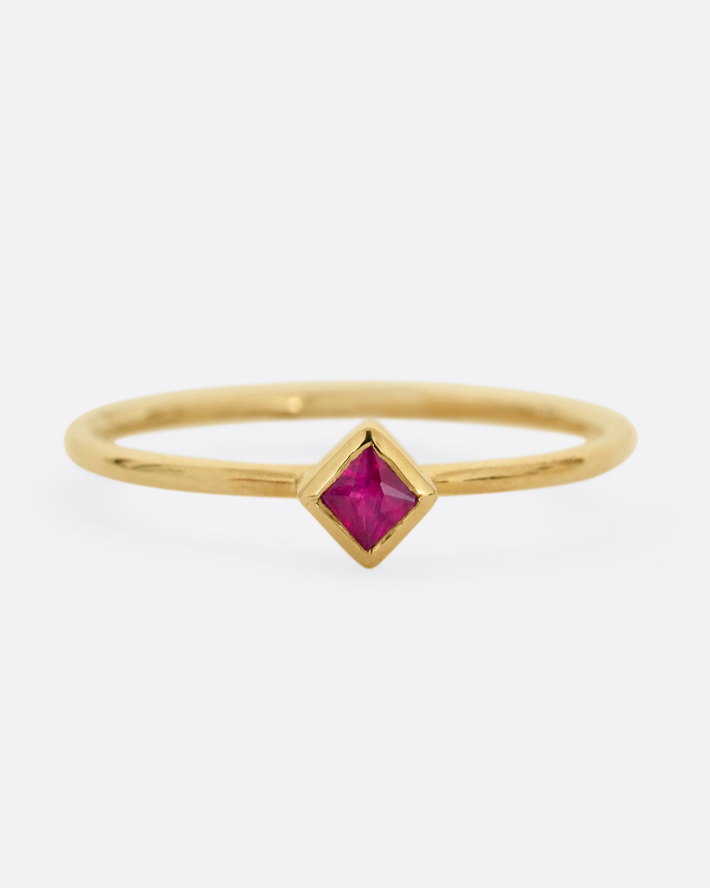 Princess Cut Ruby Ring