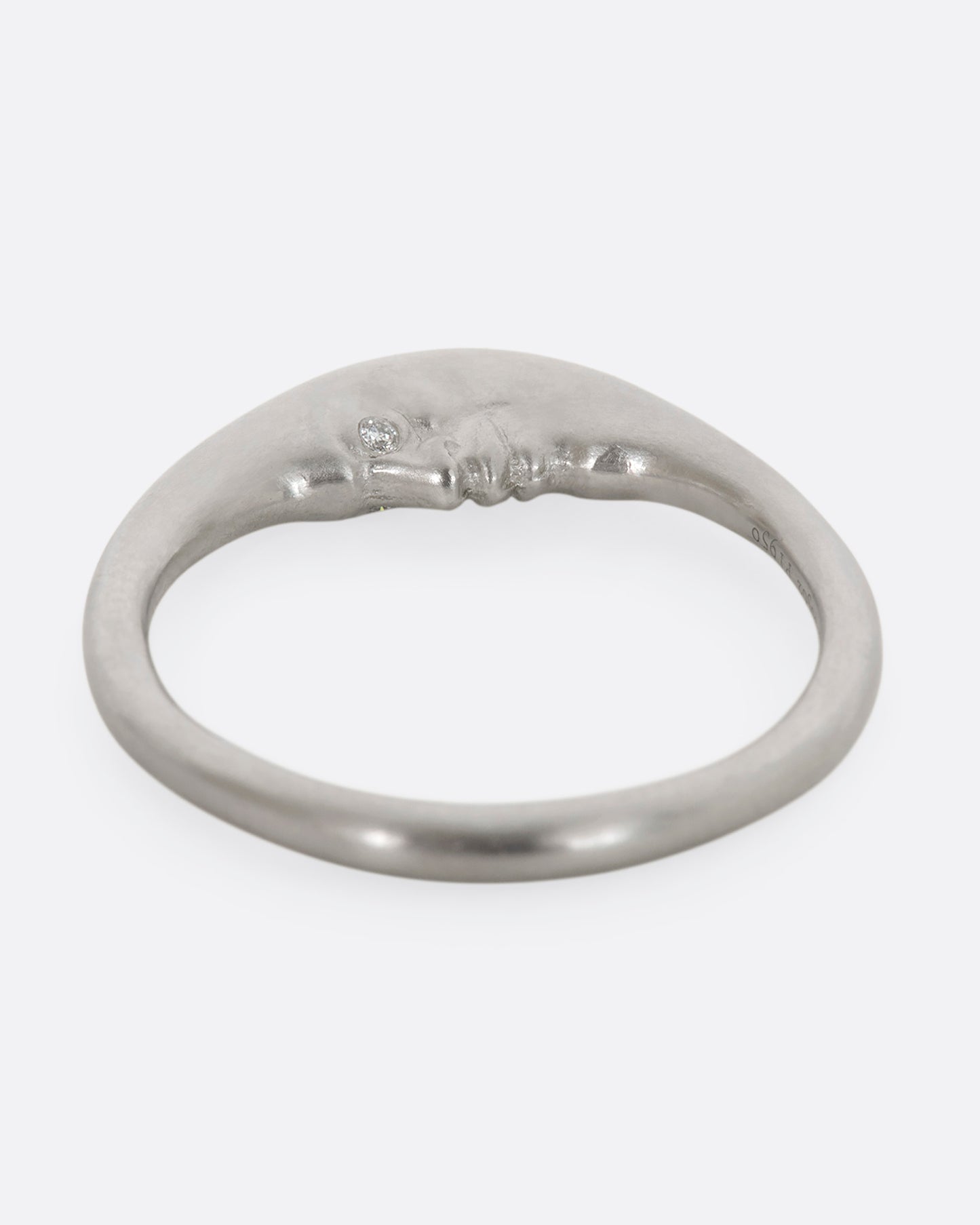 Diamond Moon Face Ring