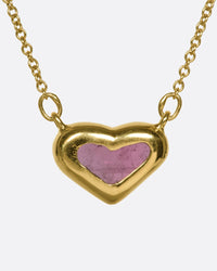 Rubellite Heart Necklace