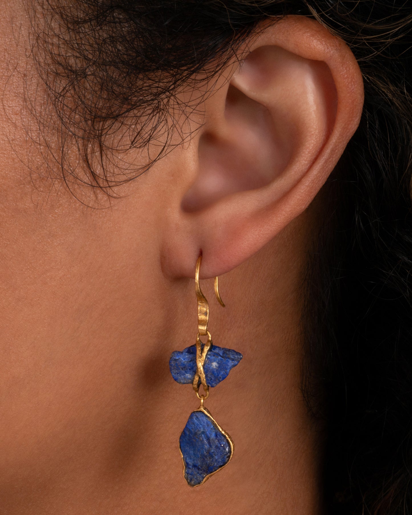 Lapis Double Drop Earrings