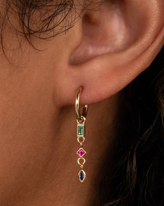 Three Stone Earring Dangle