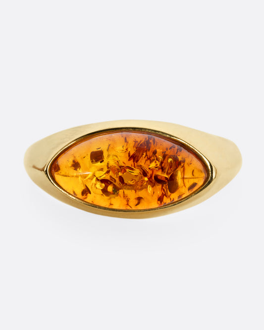 Amber Signet Ring