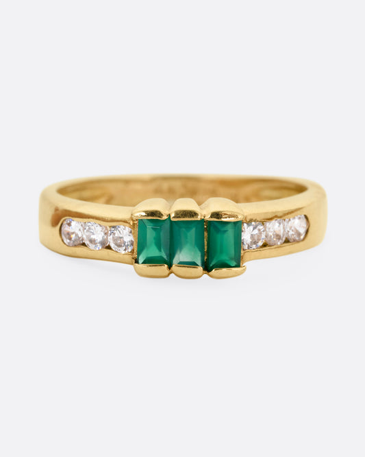 Emerald and Diamond Ring