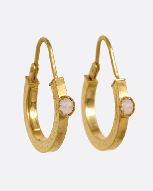 Pearl Hoop Earrings