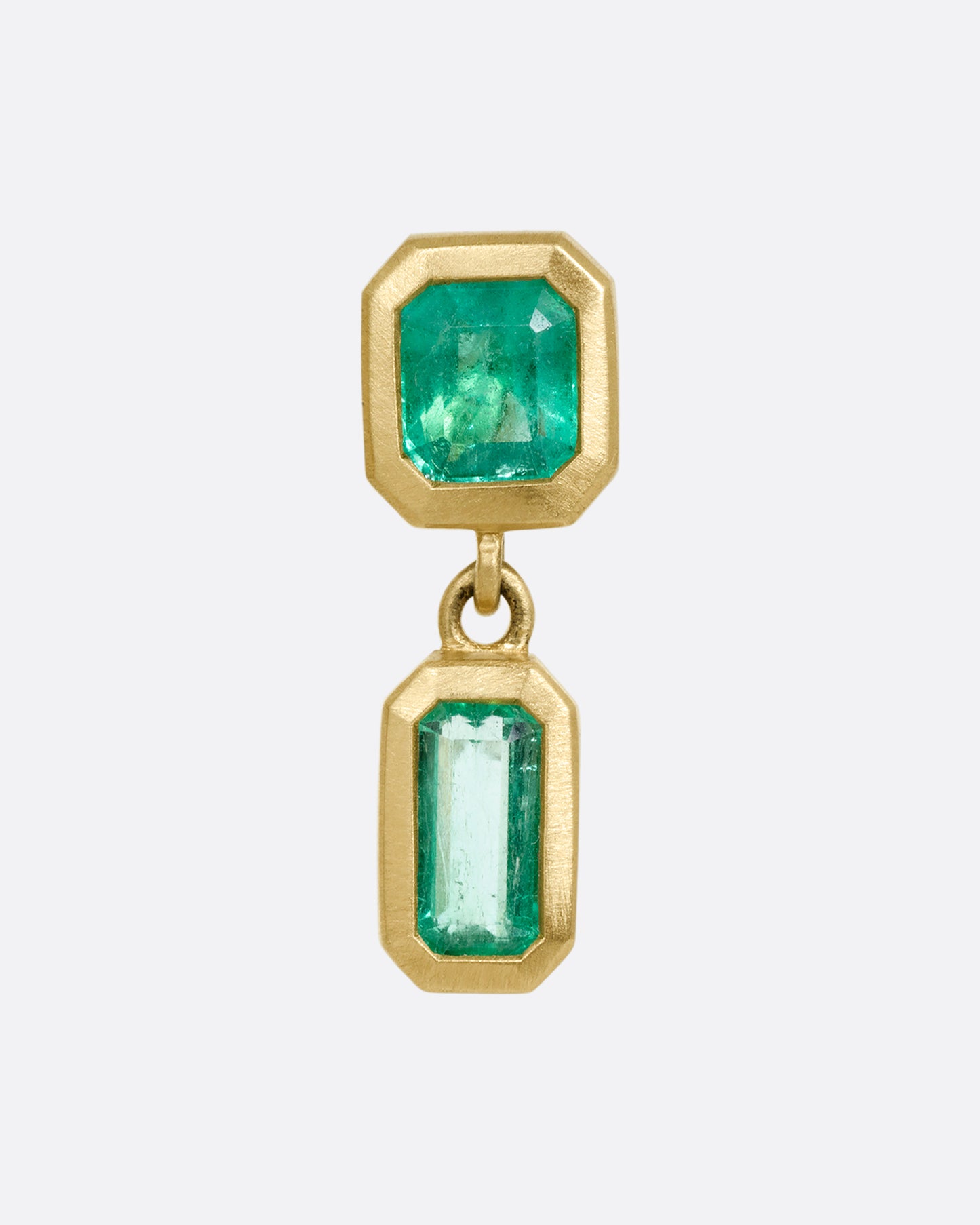 Double Drop Emerald Earring