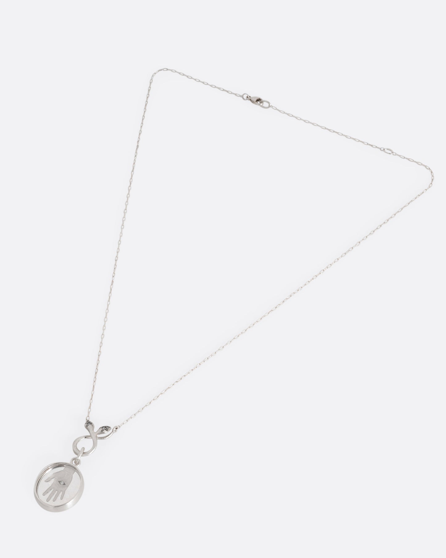 Quartz Hand Intaglio Pendant Necklace