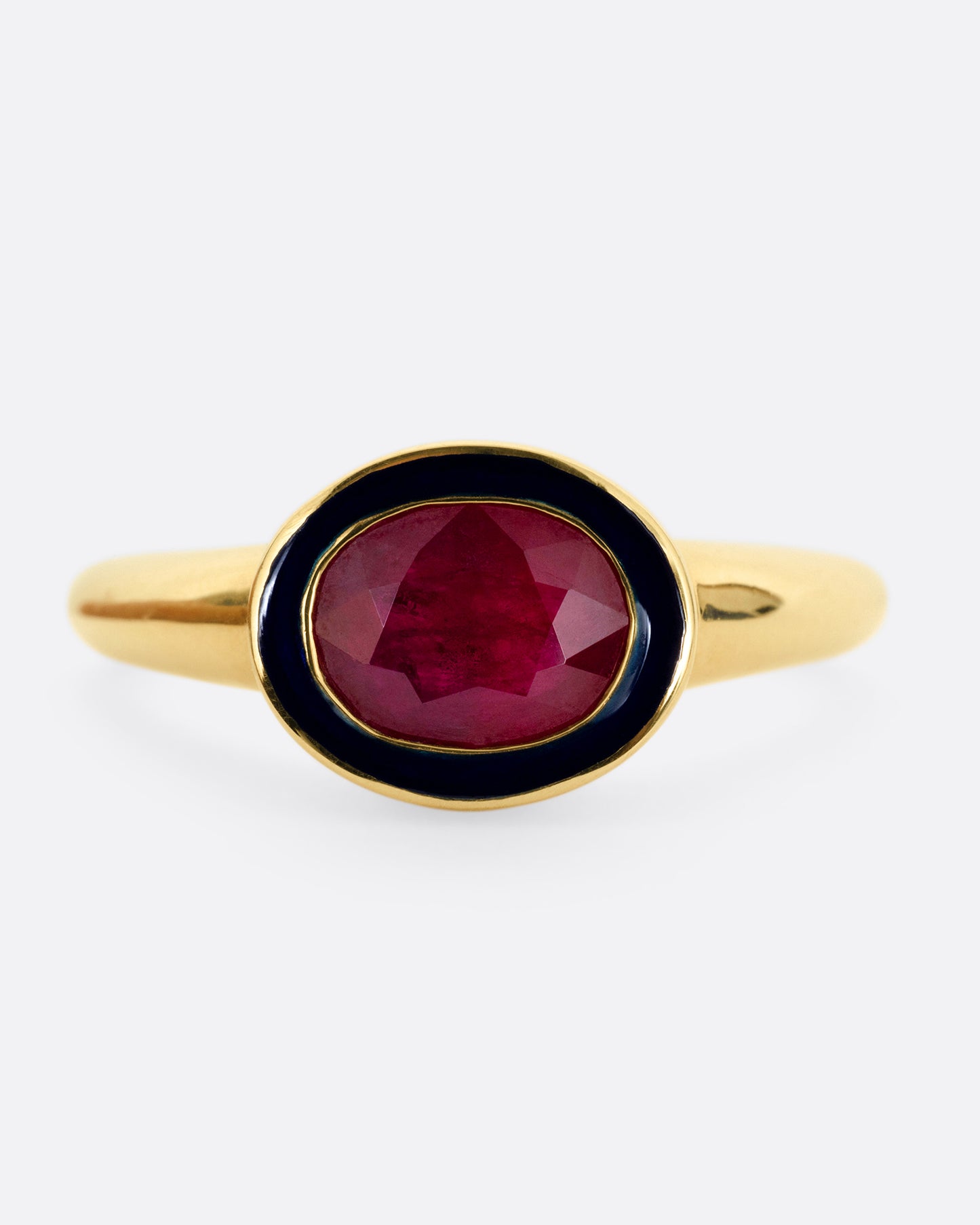 Ruby and Enamel Ring