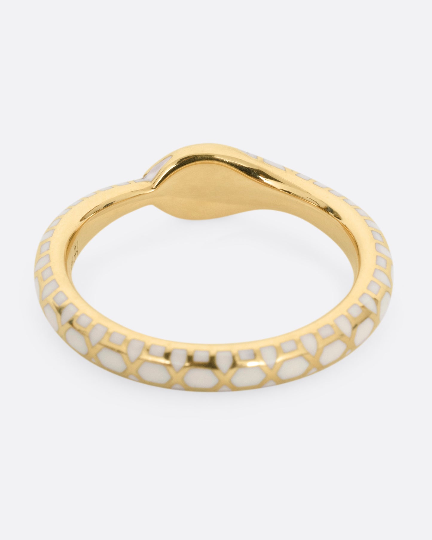 Emerald Eyed Ouroboros Enamel Ring