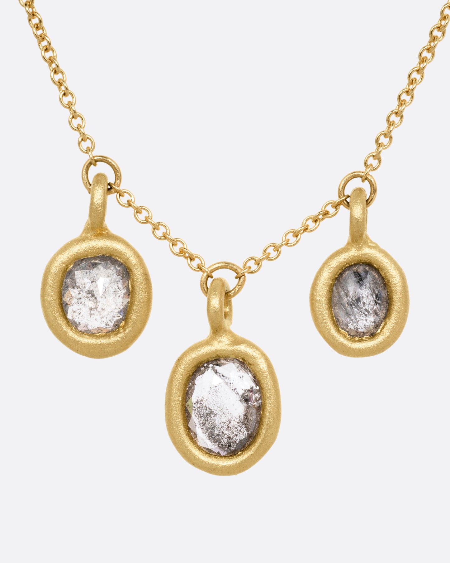 Triple Charm Diamond Necklace