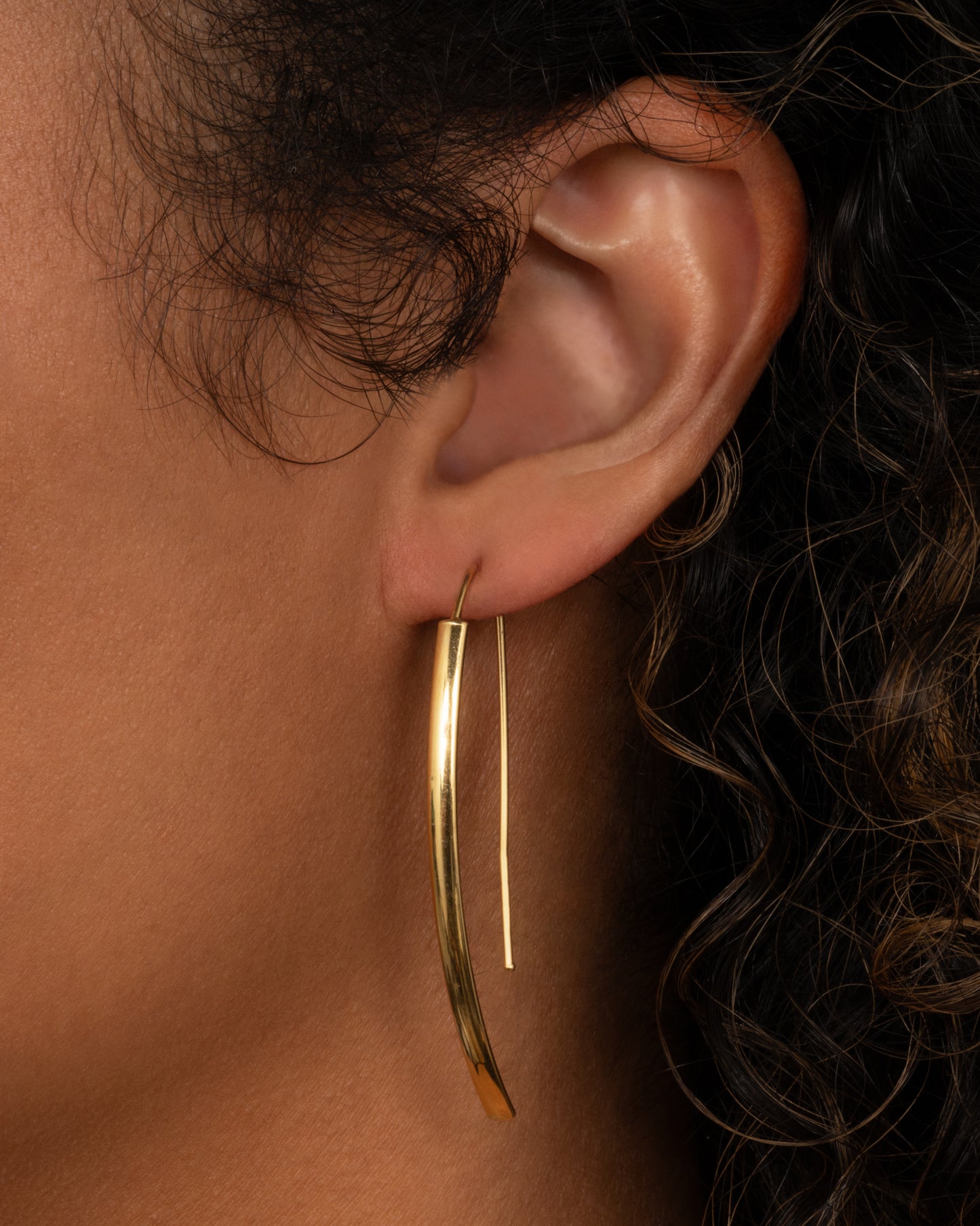 Curved Threader Earrings