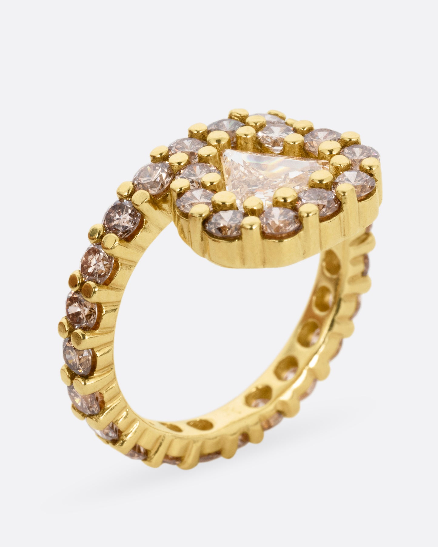 Champagne Diamond Eternity Band