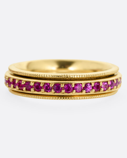 Pink Sapphire Spinner Ring