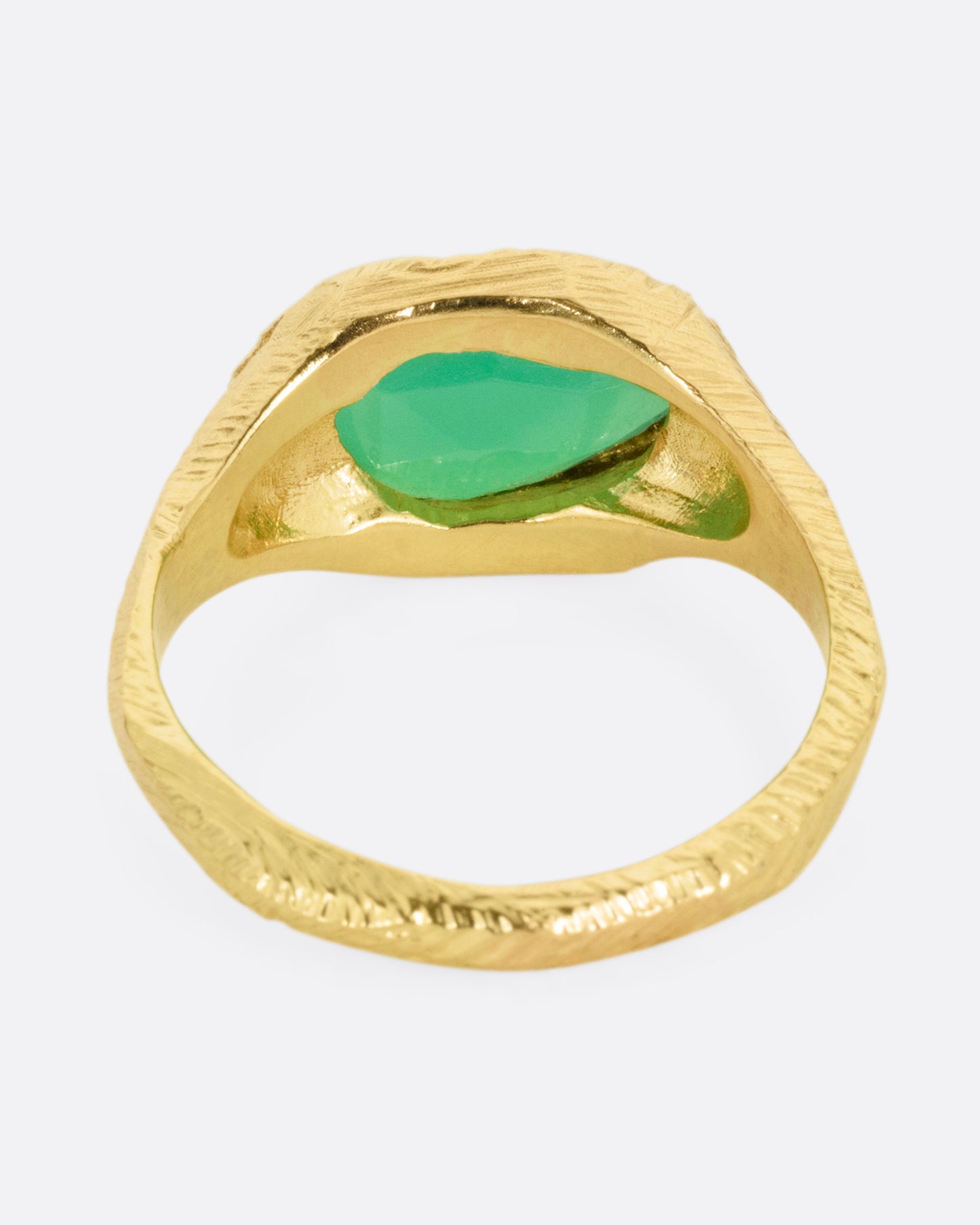 Chrysoprase Signet Ring