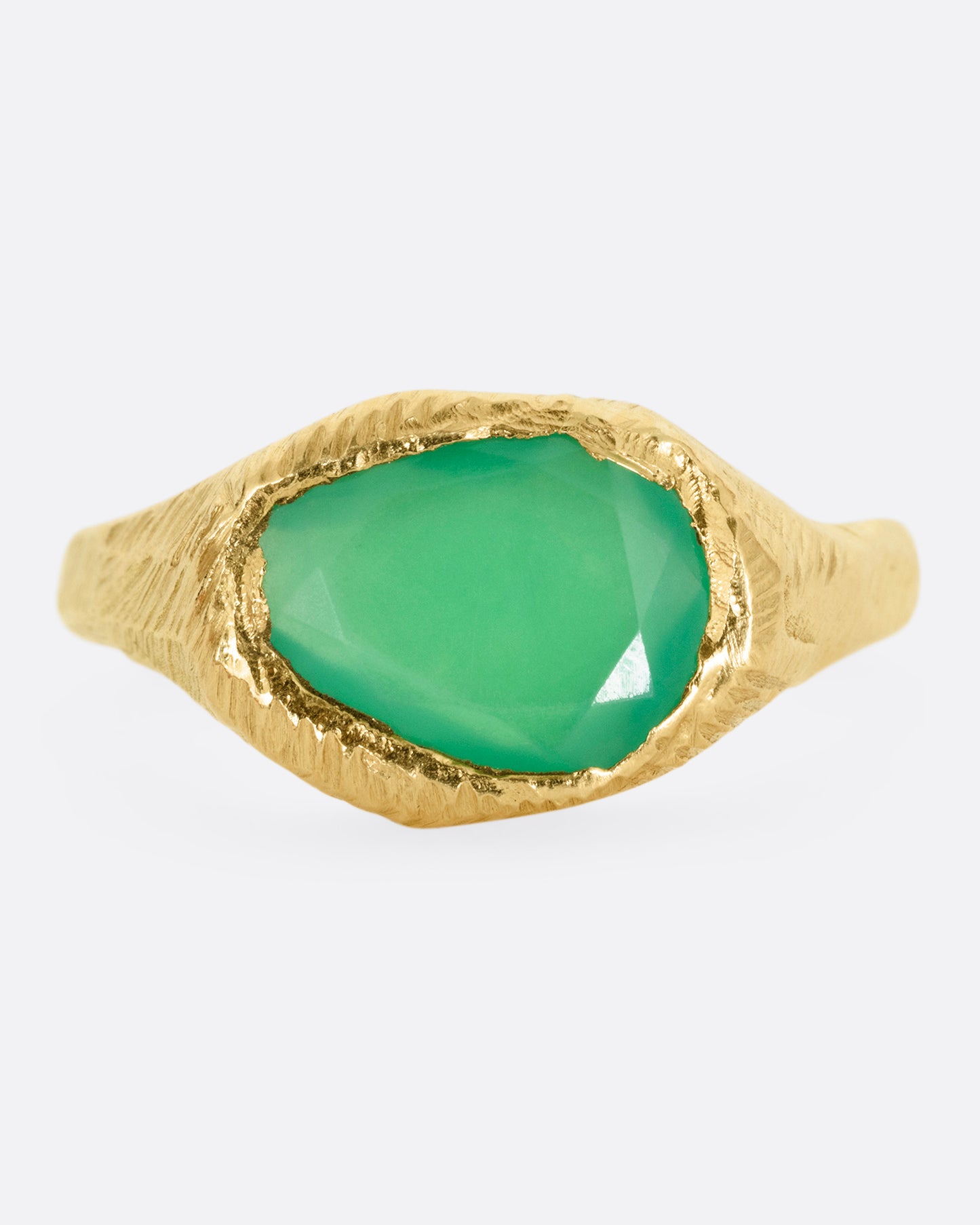 Chrysoprase Signet Ring