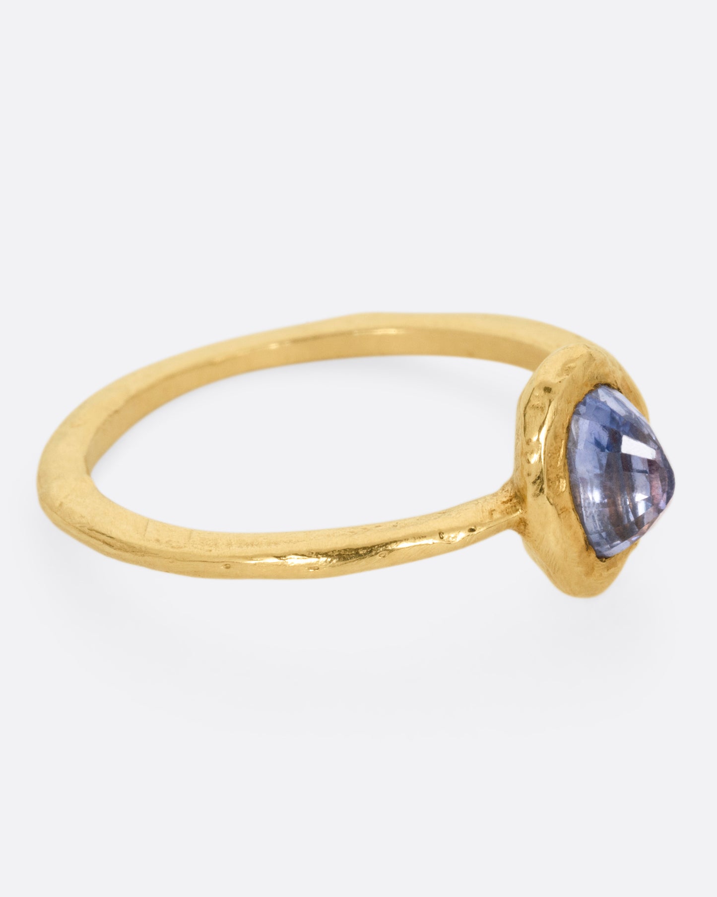 Blue Oval Sapphire Ring