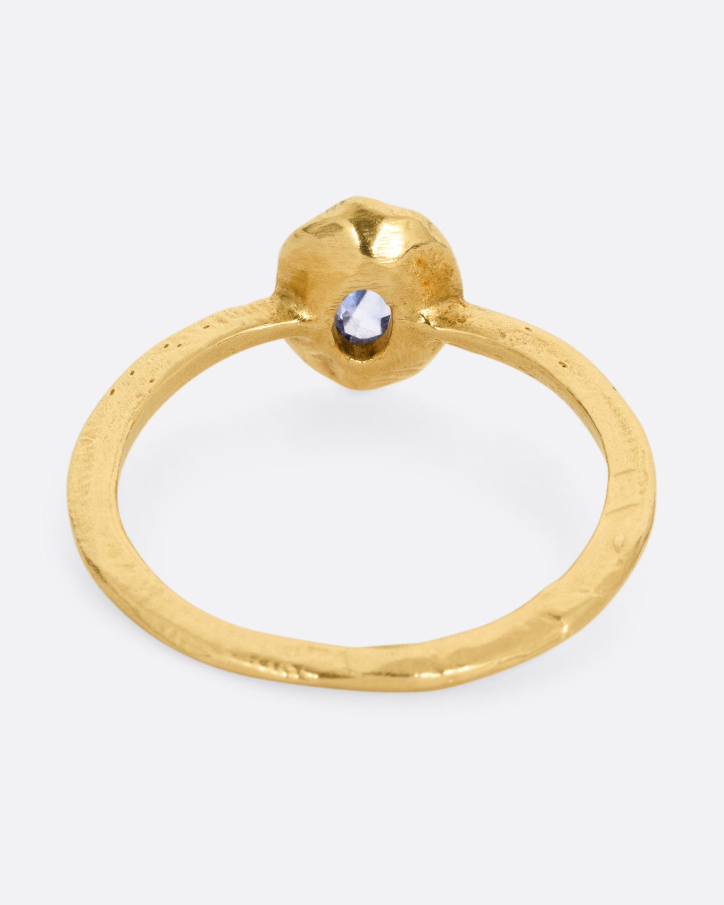 Blue Oval Sapphire Ring