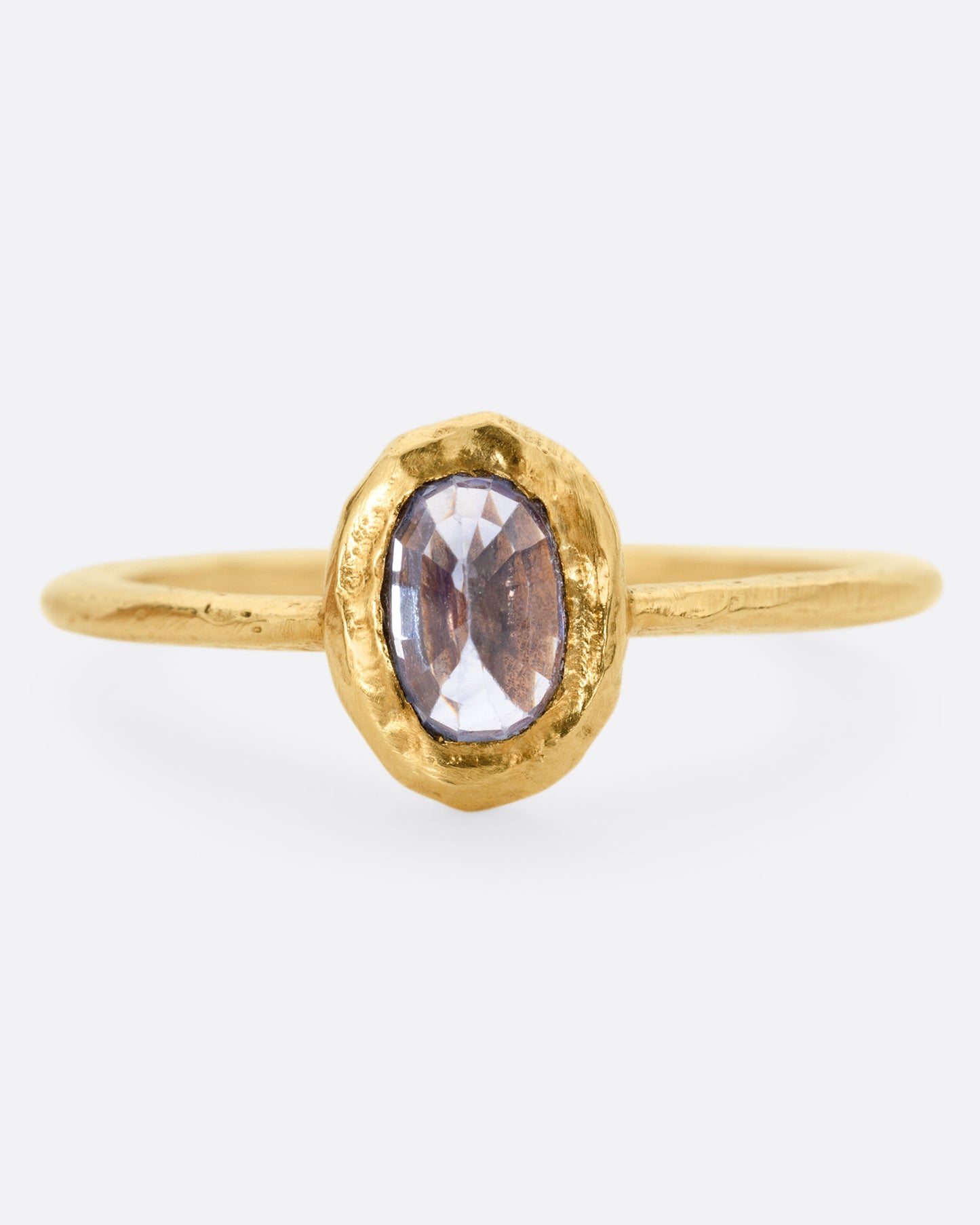 Blue Oval Sapphire Ring