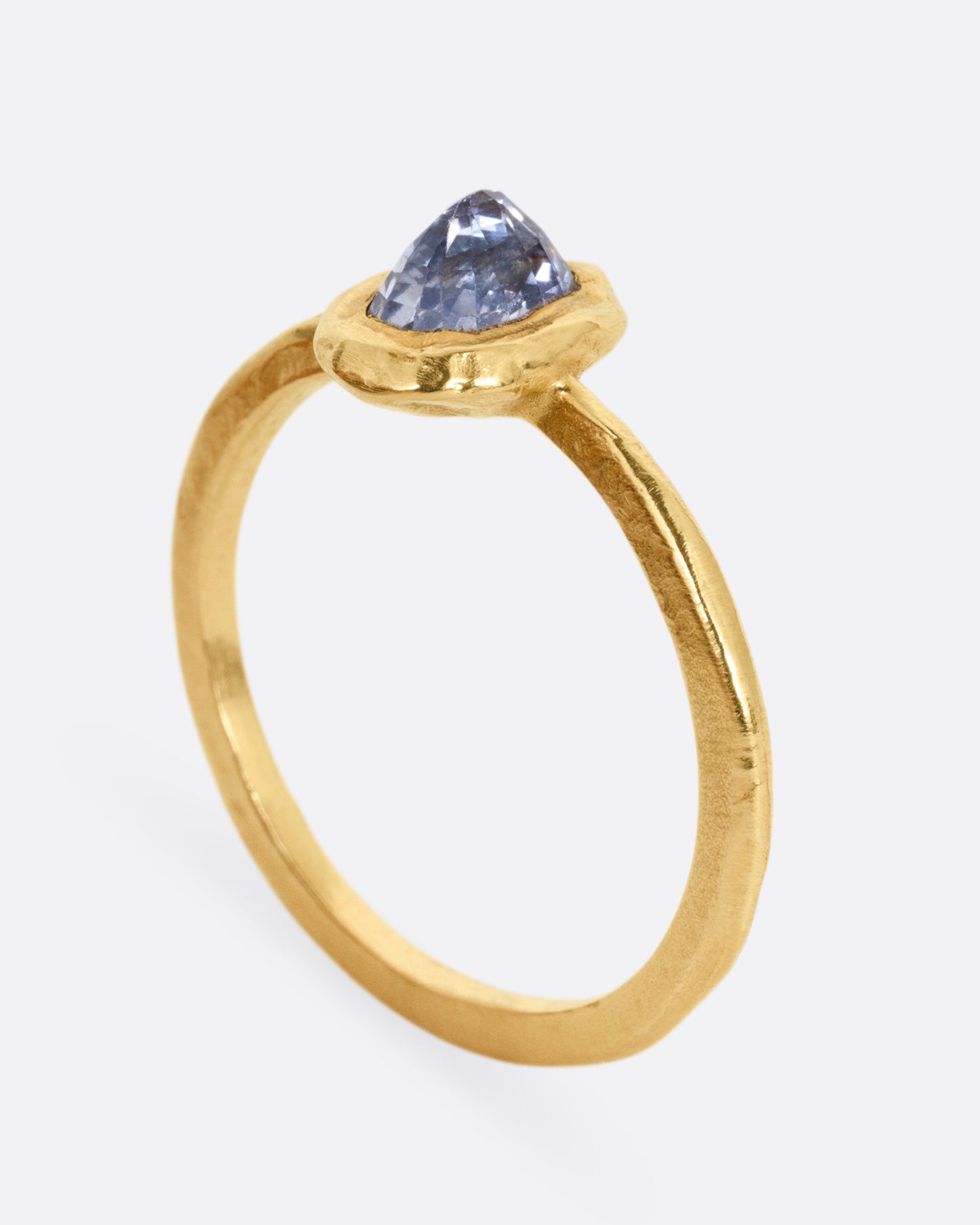 Blue Oval Sapphire Ring