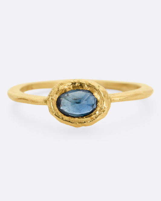 Teal Sapphire Ring