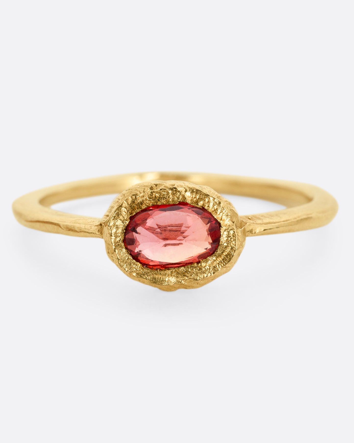 Red Orange Sapphire Ring