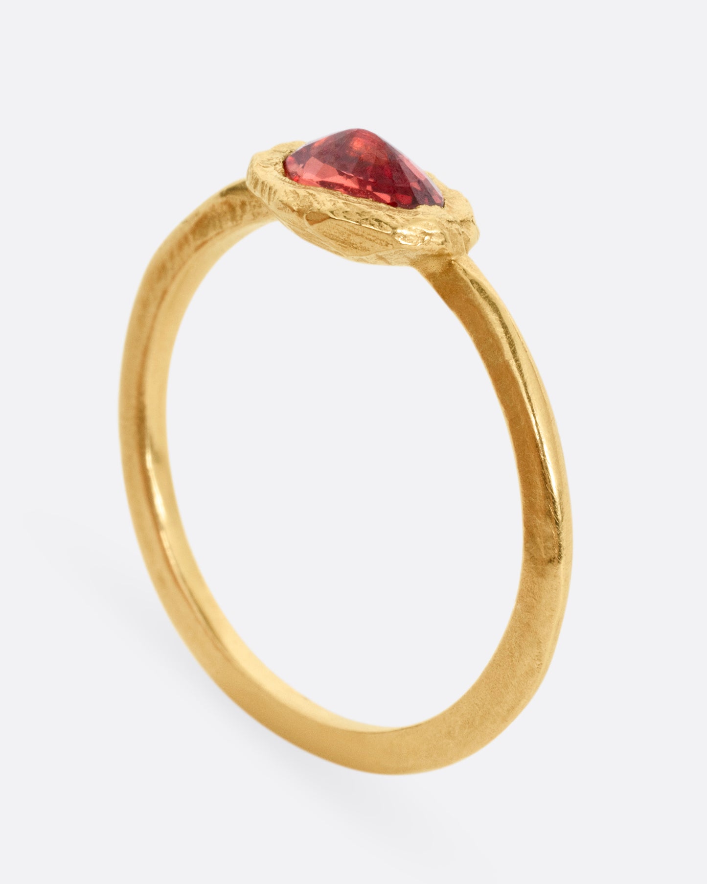 Red Orange Sapphire Ring