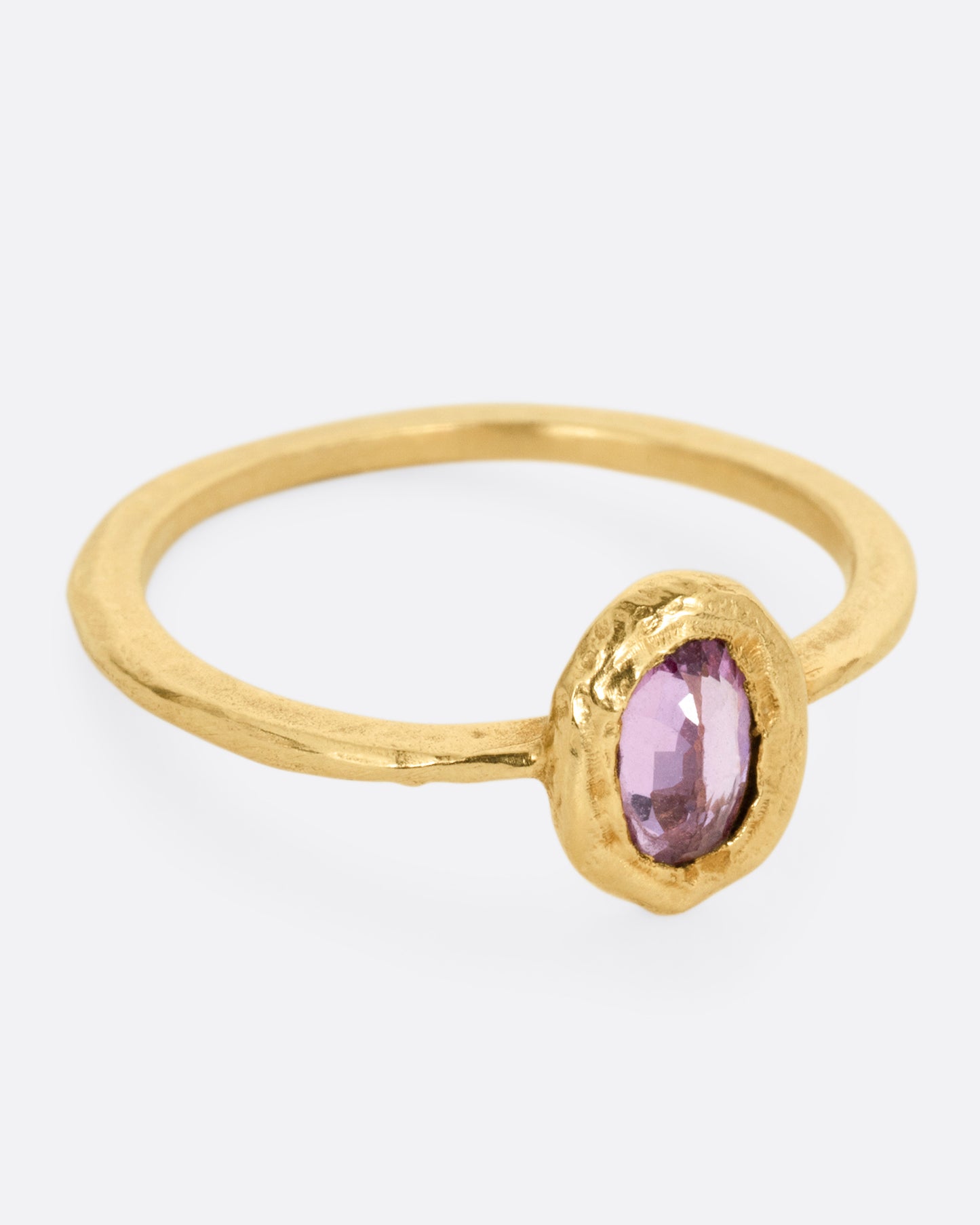 Pink Oval Sapphire Ring