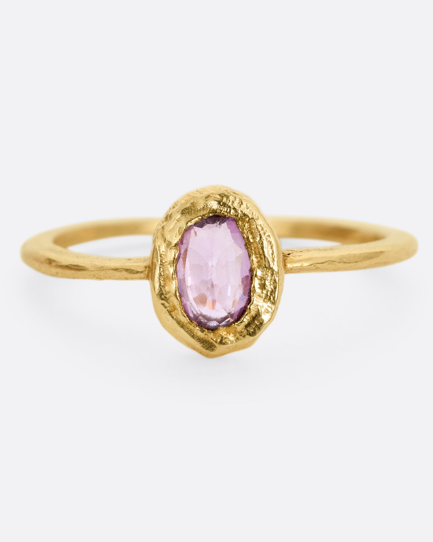 Pink Oval Sapphire Ring