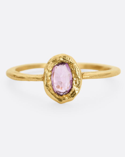Pink Oval Sapphire Ring