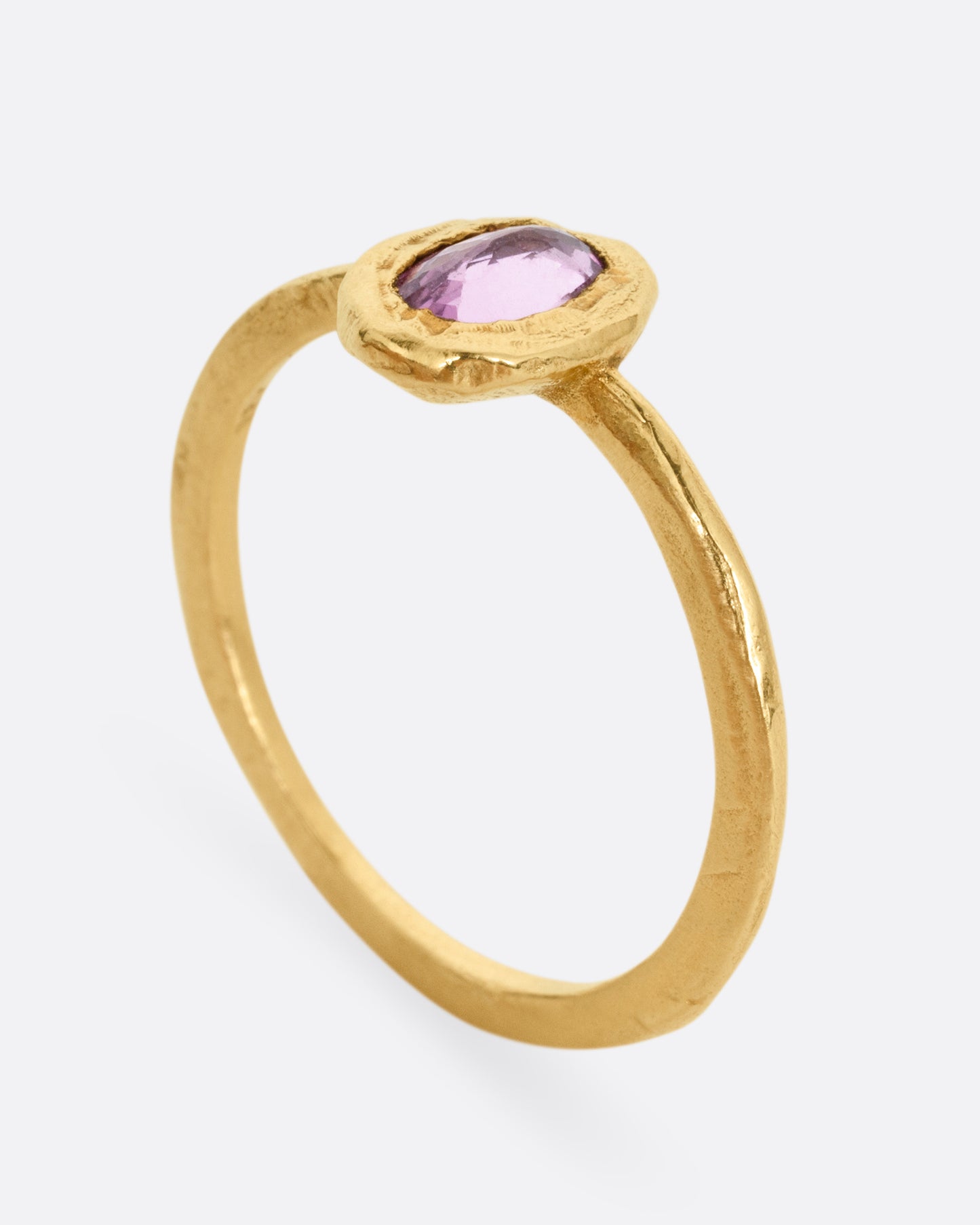 Pink Oval Sapphire Ring