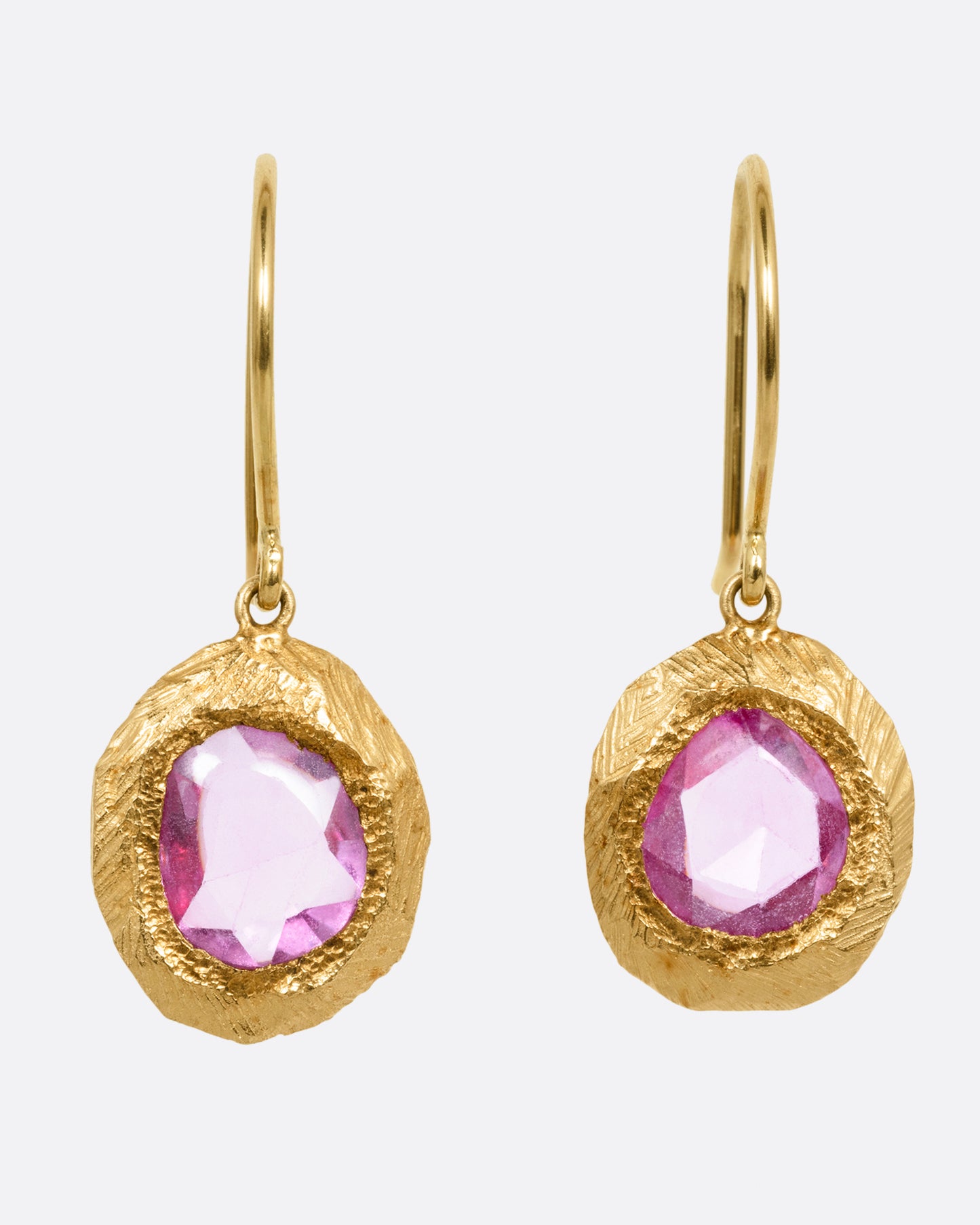 Pink Sapphire Drop Earrings