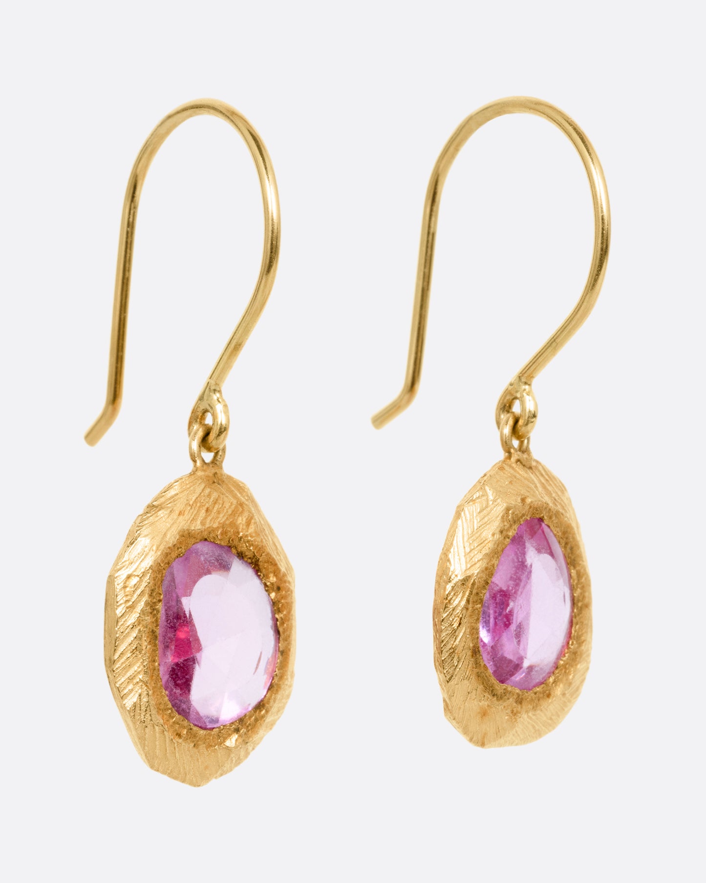 Pink Sapphire Drop Earrings