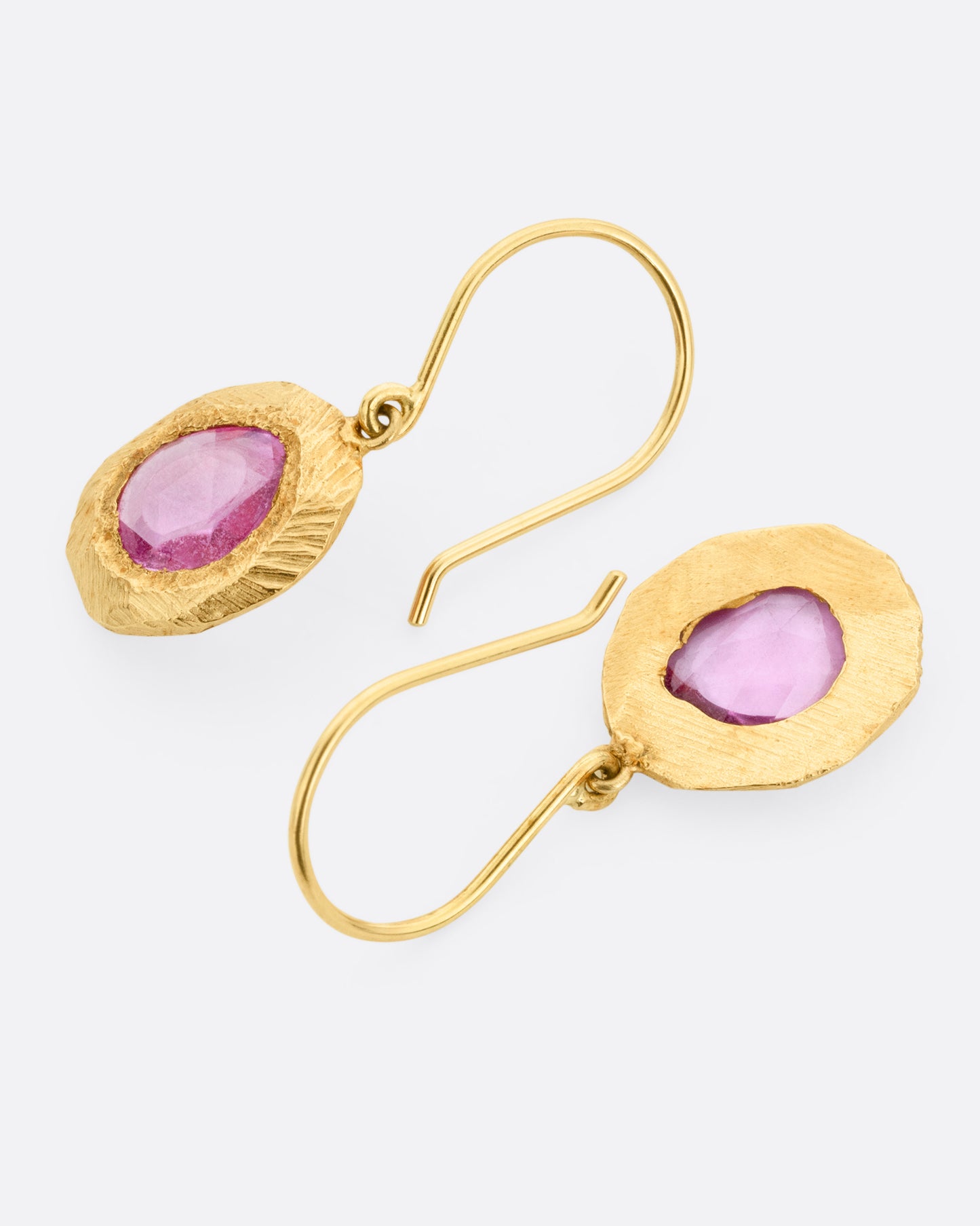 Pink Sapphire Drop Earrings