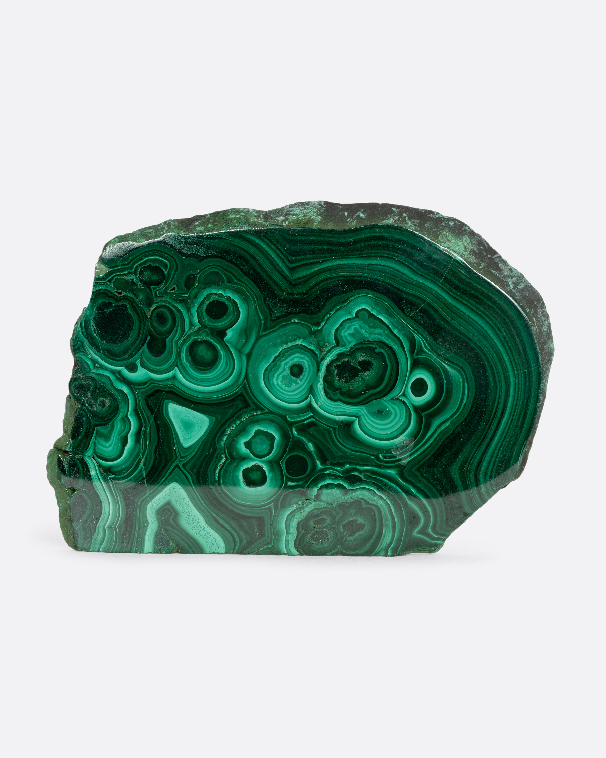 polished malachite coaster