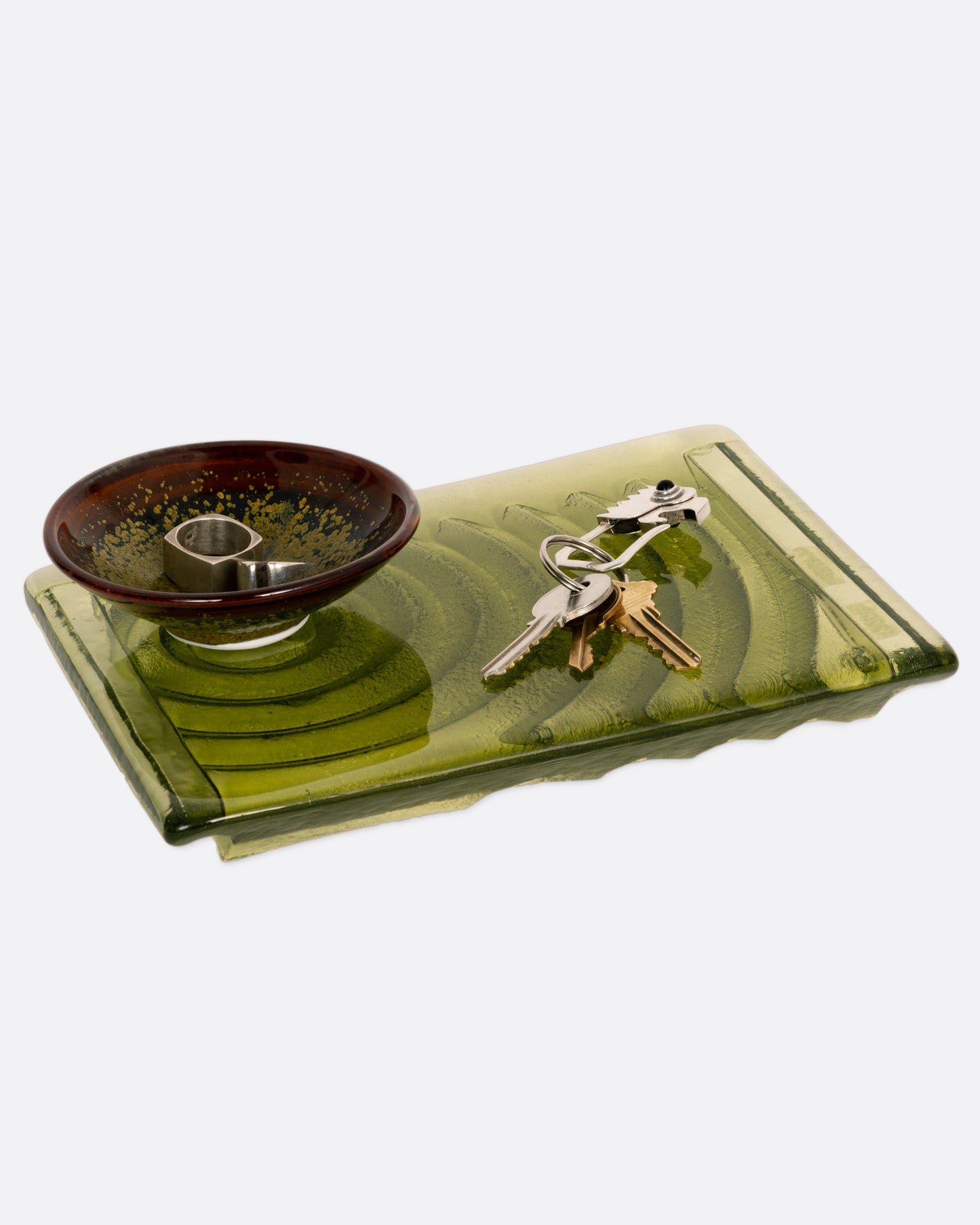 Green Glass Tray