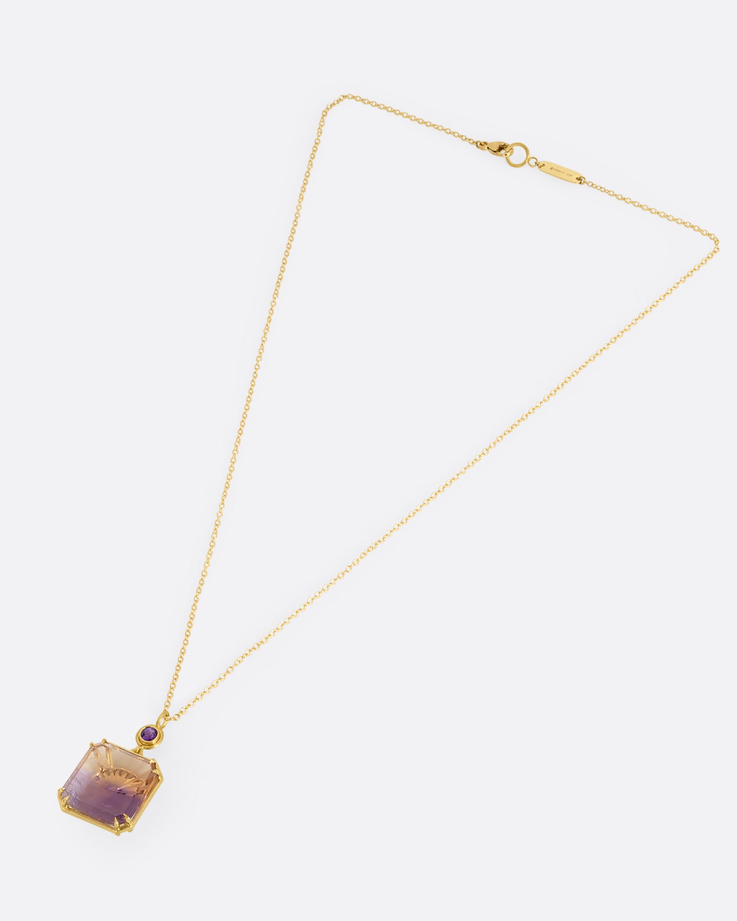 Ametrine Sunset Intaglio Pendant Necklace