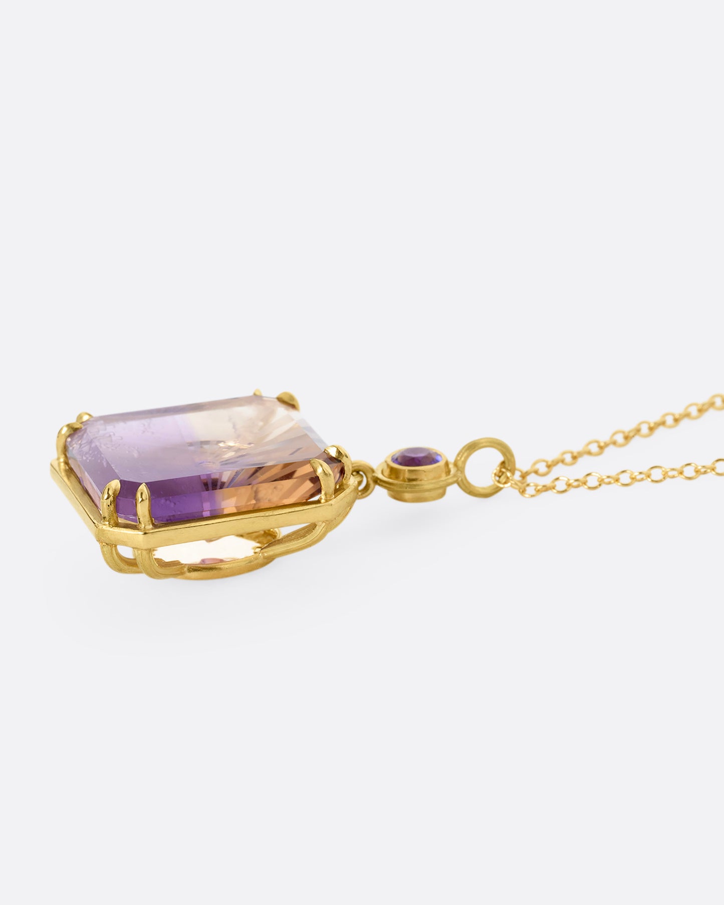 Ametrine Sunset Intaglio Pendant Necklace
