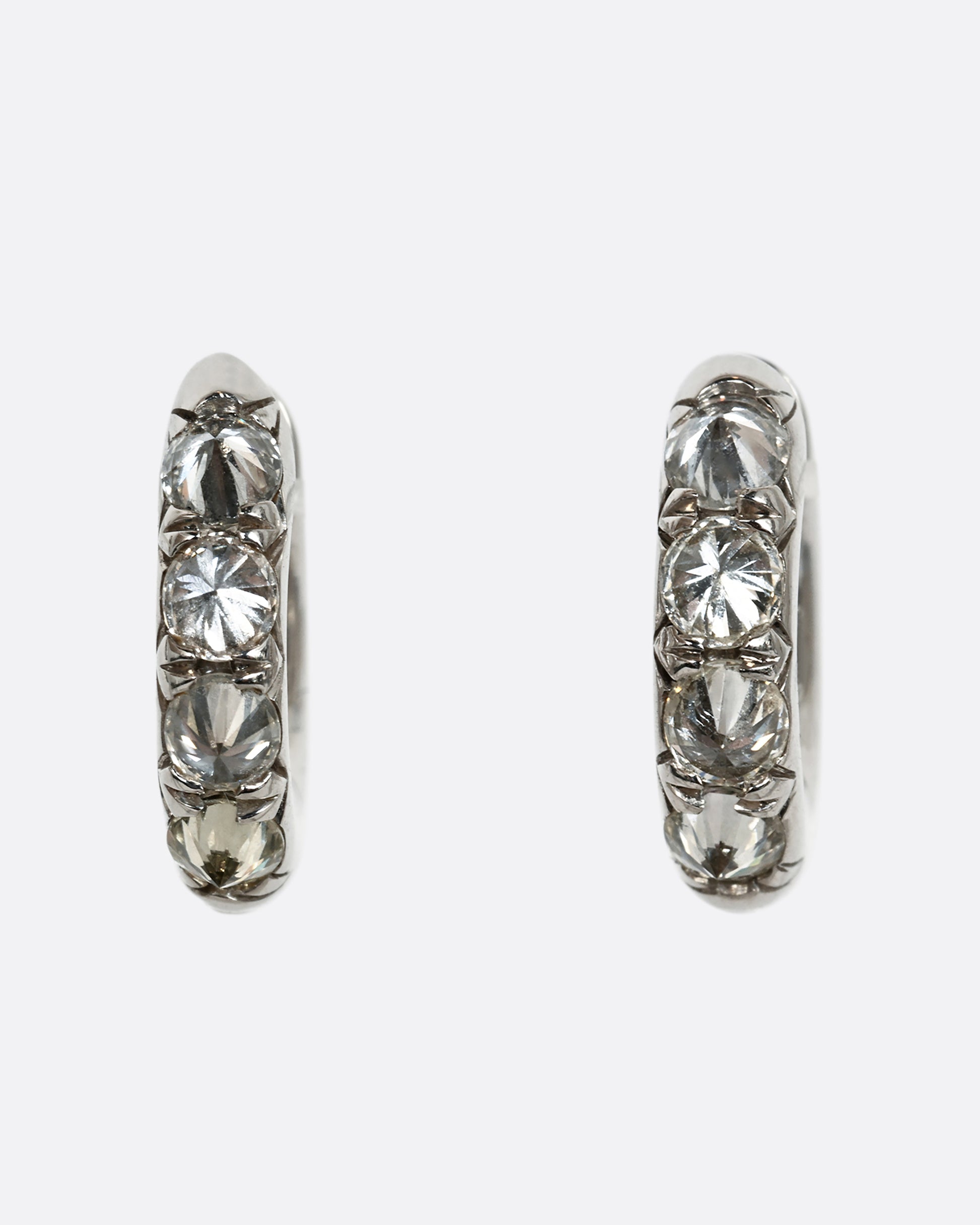 Barbed Diamond Huggie Hoop Earrings – Love Adorned