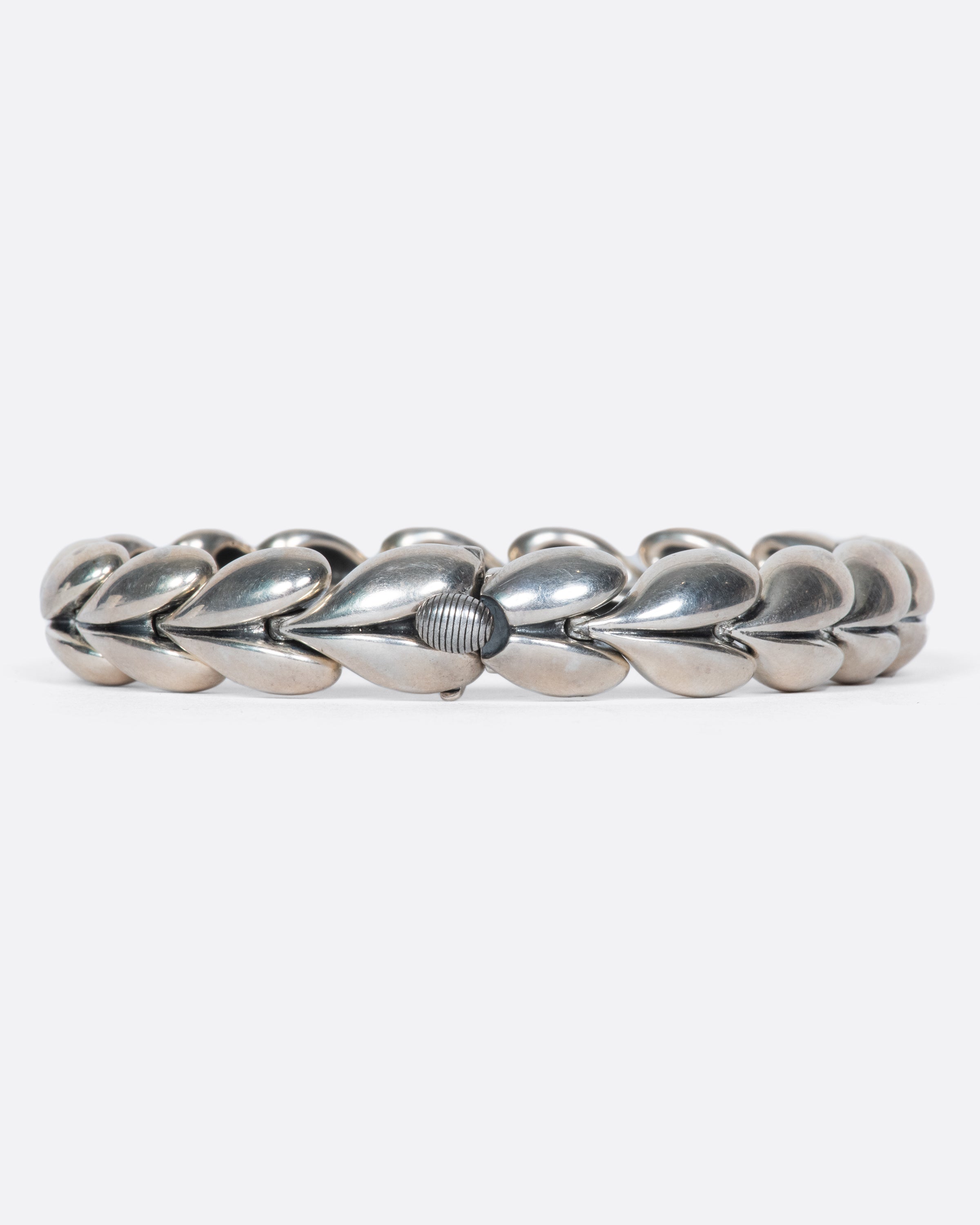 Vintage Sterling Silver Puffy Heart Link Bracelet – Love Adorned