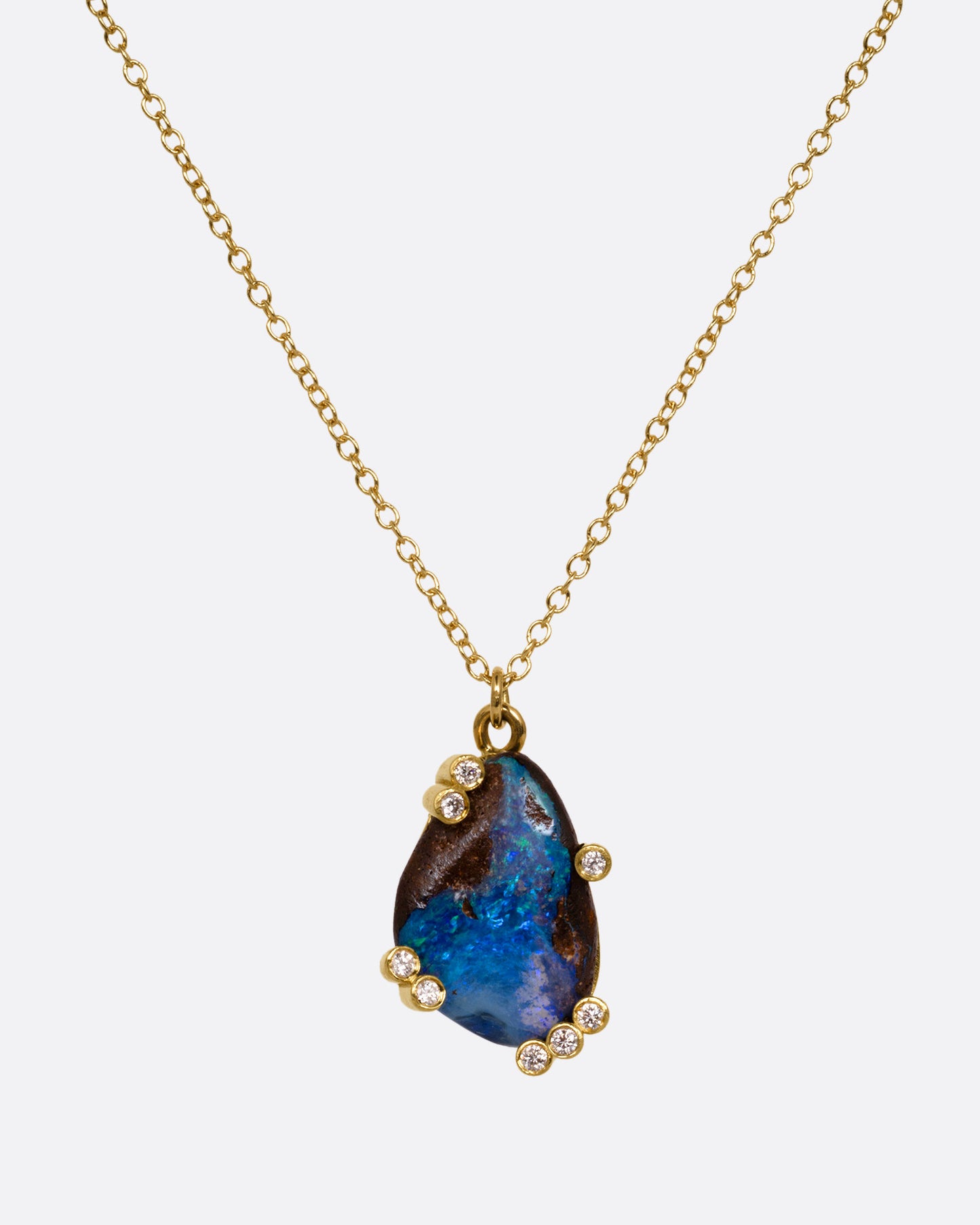 Boulder Opal Anemone Necklace