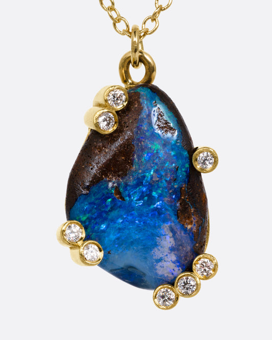 Boulder Opal Anemone Necklace