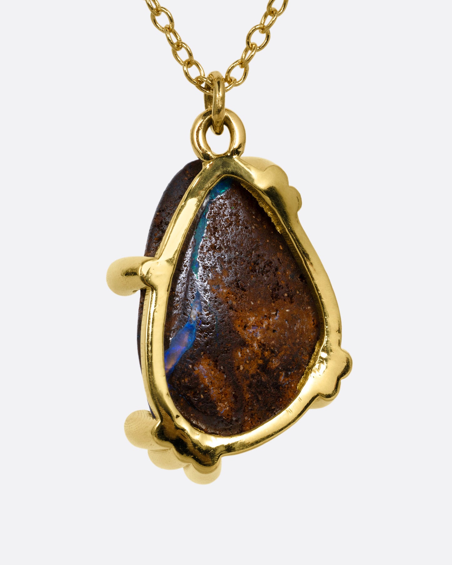 Boulder Opal Anemone Necklace