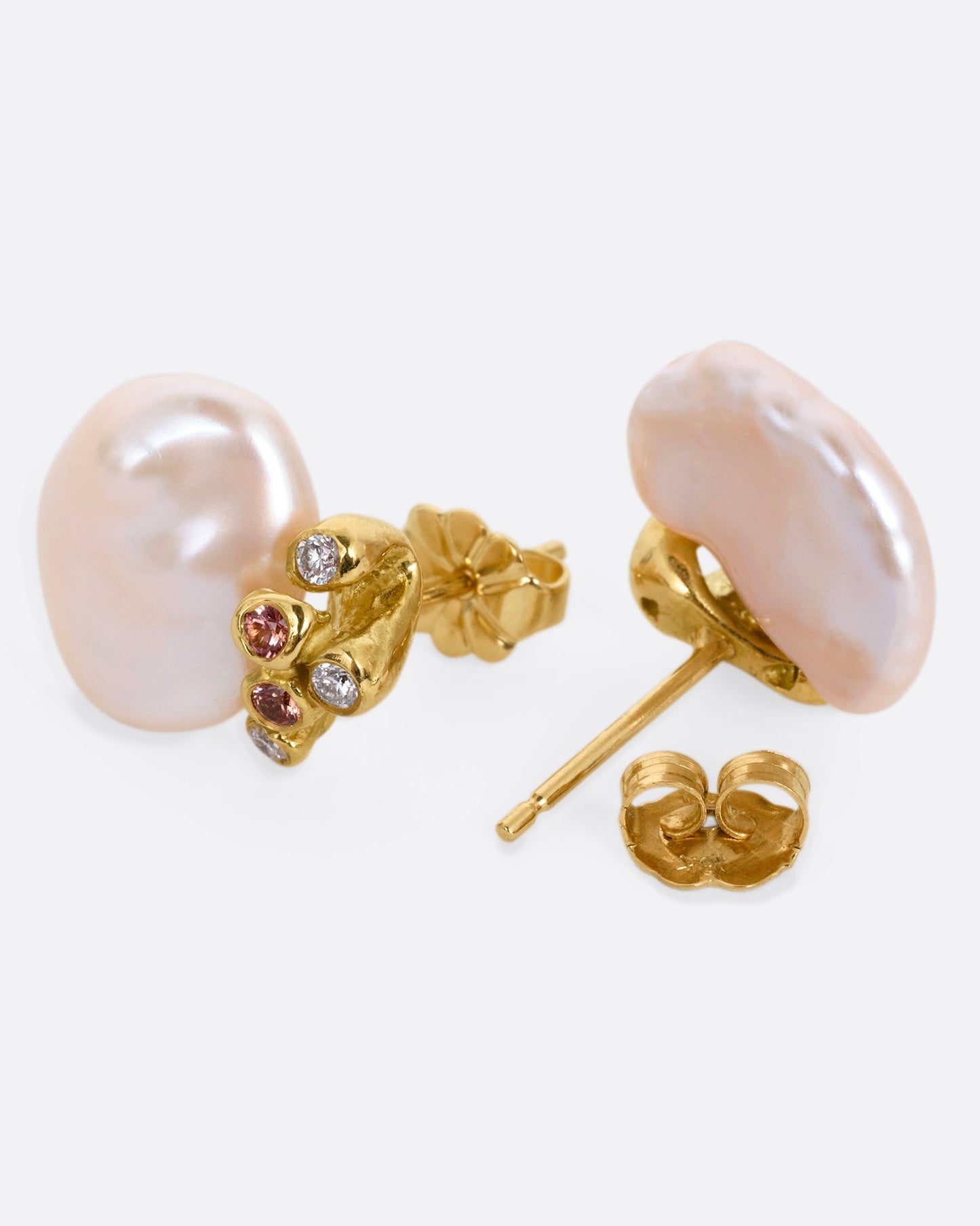 Keshi Pearl Stud Earrings