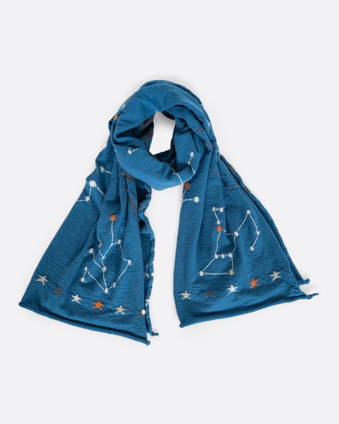 Kapital Constellation Blue Fulling Scarf – Love Adorned