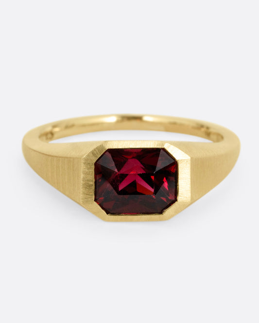 Garnet Signet Ring