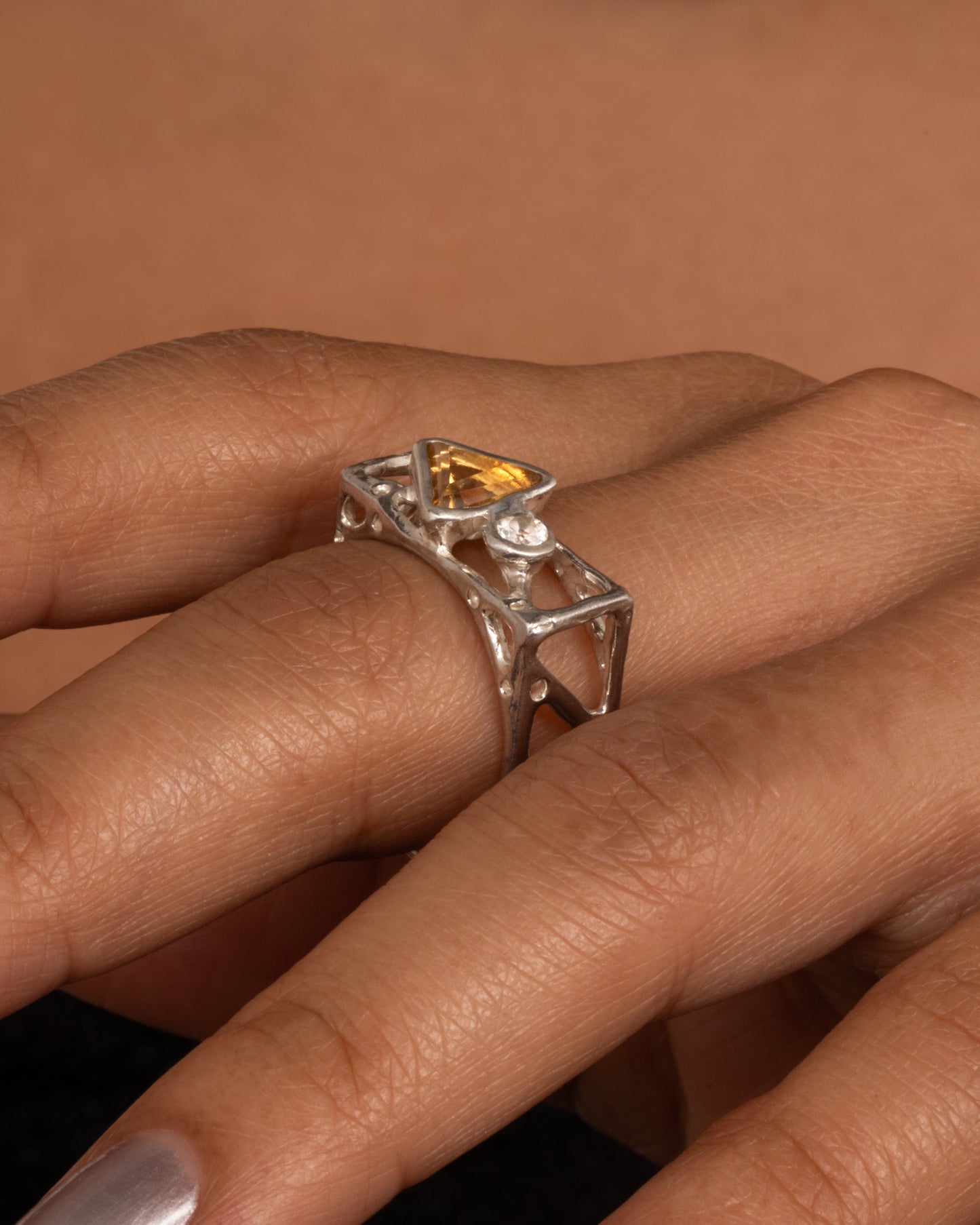 Topaz and Citrine Cutout Band