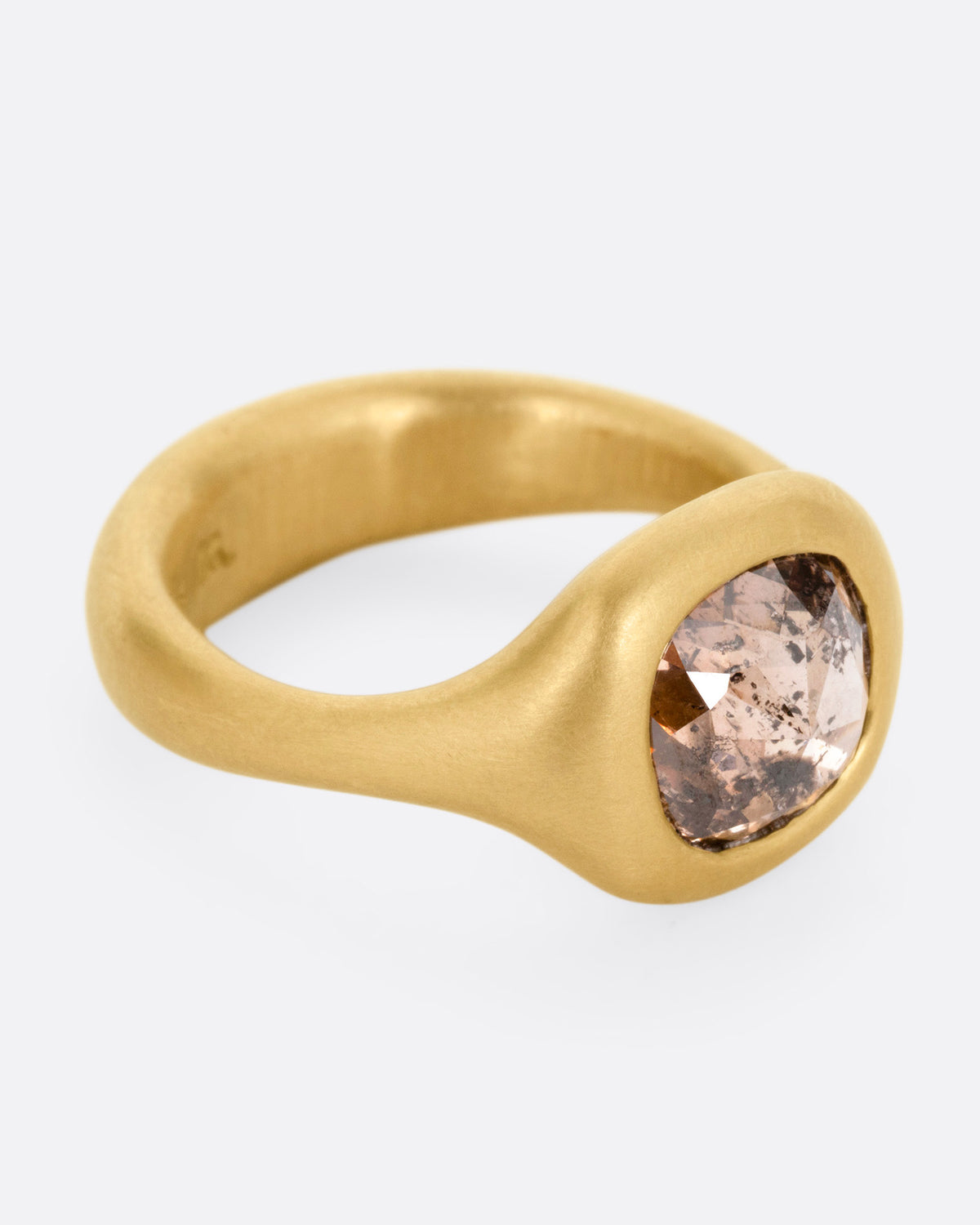 Cognac Diamond Signet Ring – Love Adorned