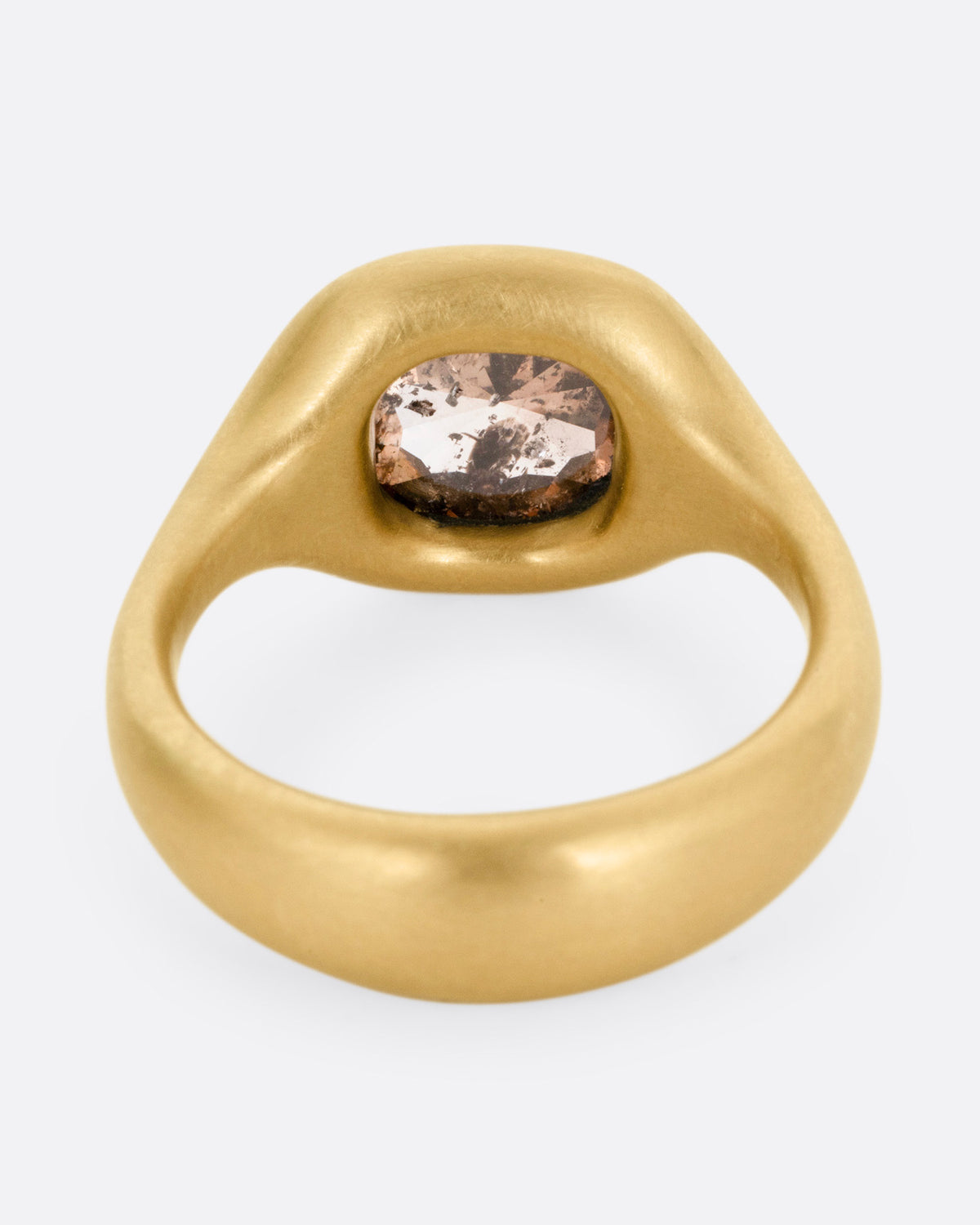 Cognac Diamond Signet Ring – Love Adorned